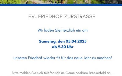 Frühlingsaktion Ev. Friedhof Zurstrasse am 5. April